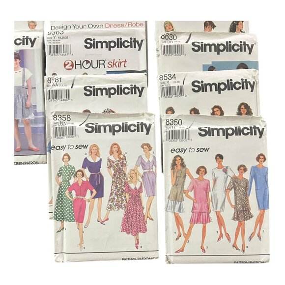 Lot of 22 Vintage Simplicity Sewing Patterns 80s 90s Y2K New Uncut Dresses Kids - Picture 2 of 8